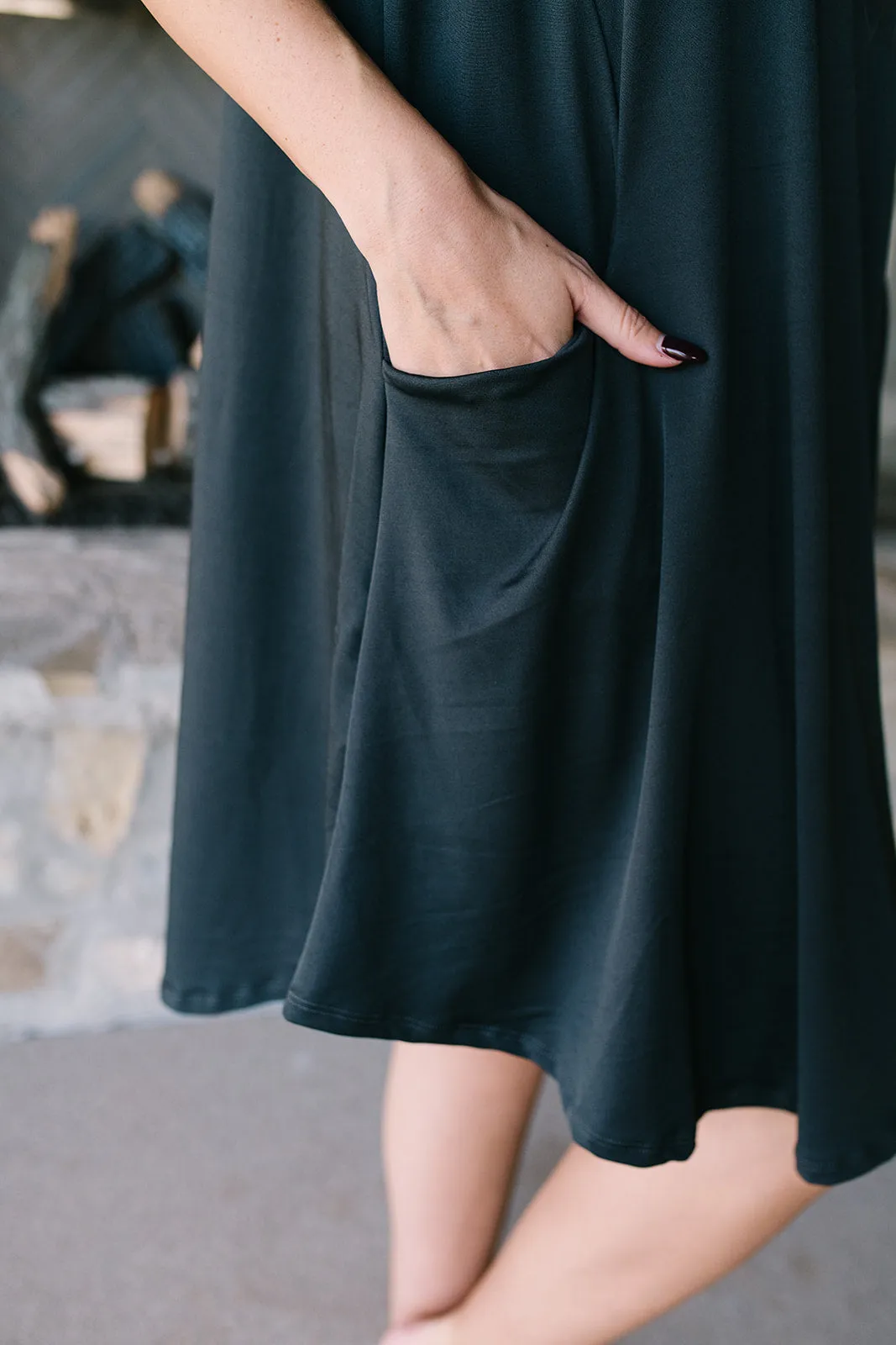 April Dress Charcoal