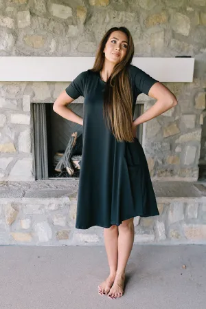 April Dress Charcoal