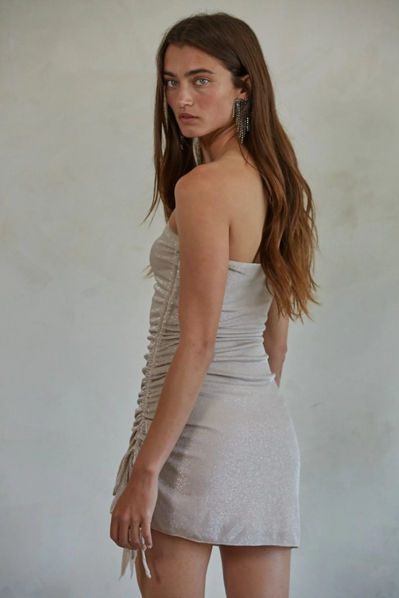 Belle amini Mini Dress in taupe