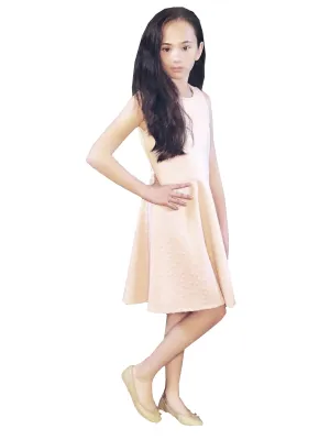 Big Girls Jacquard Knit Junior Bridesmaid Tween Dress 8-16