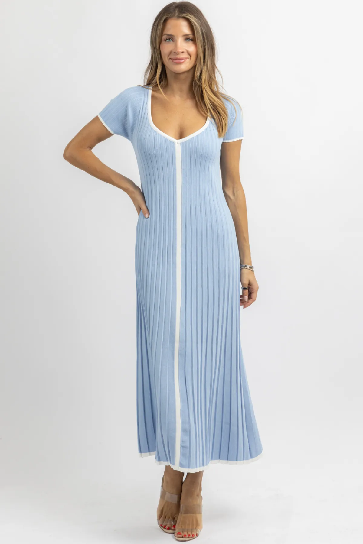 BLAIR SKY BINDED CONTRAST DRESS