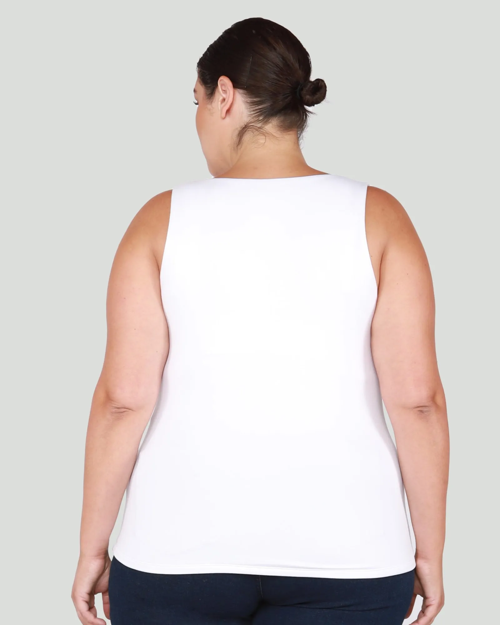 Christina Square Neck Tank | White