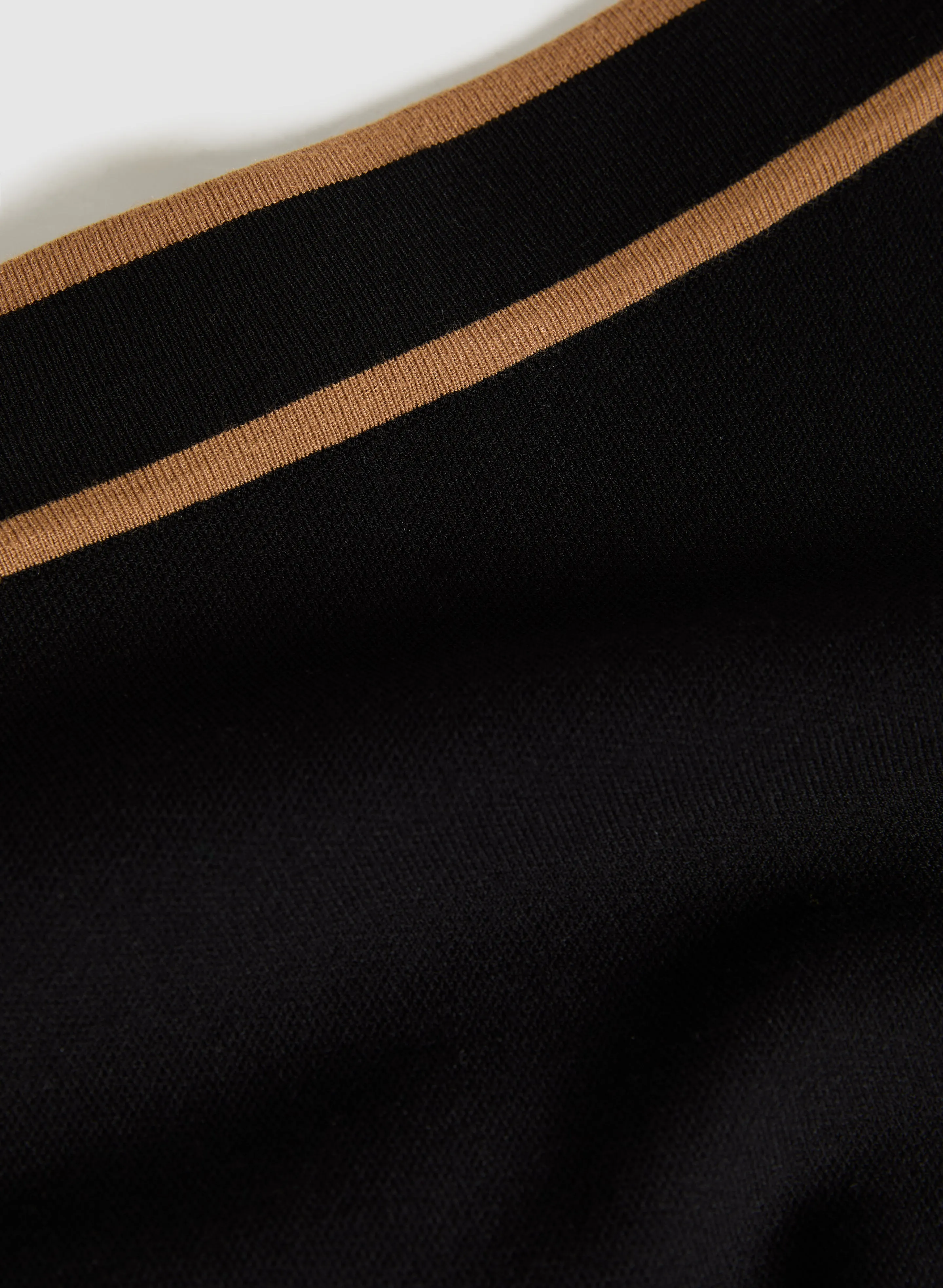 Contrast Trim Pencil Skirt