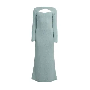 Cut-out Wool Knitted Maxi Dress