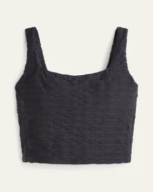 Estela Square Neck Tank | Black
