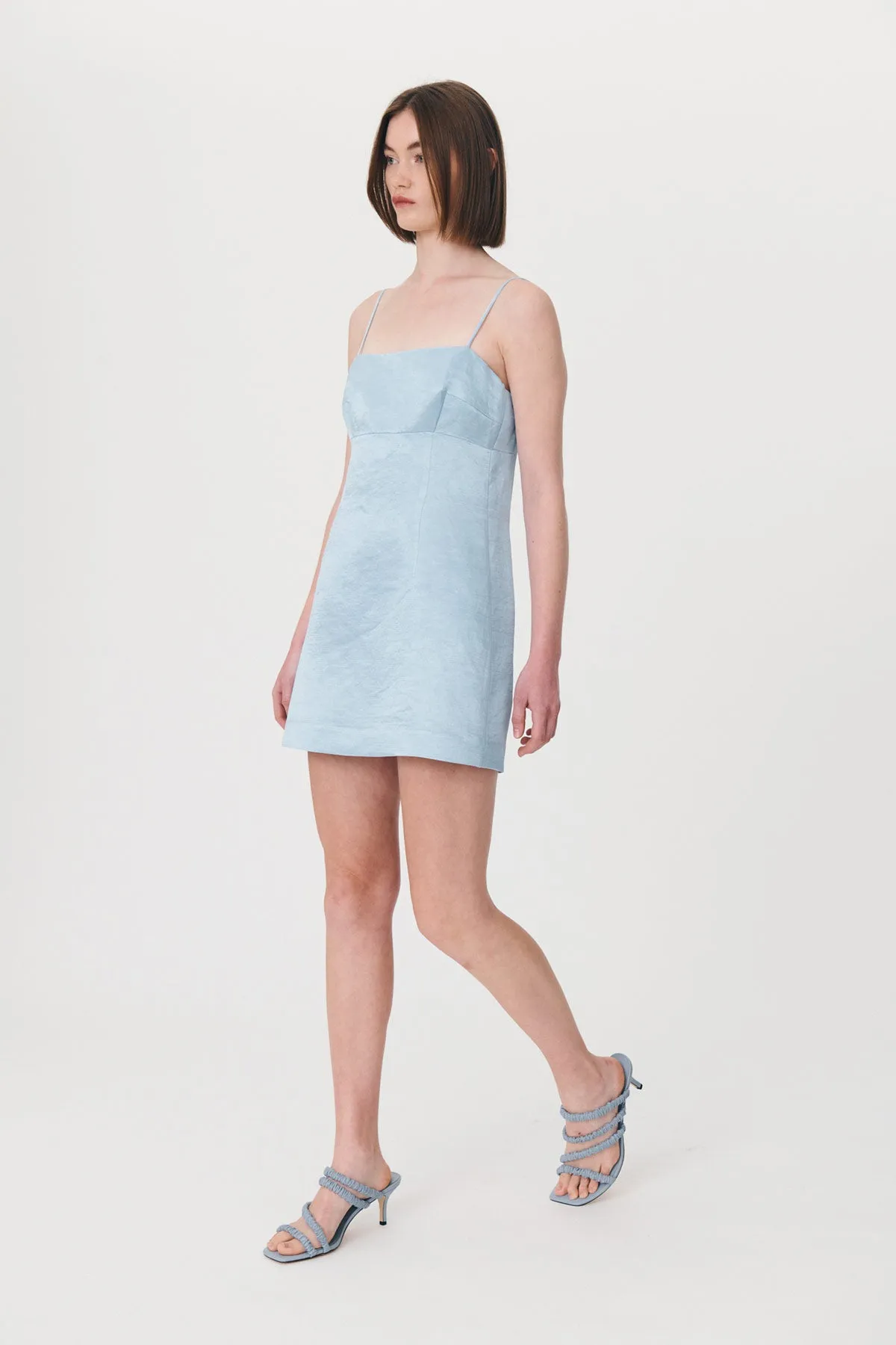 Gwen Silk Linen Mini Dress