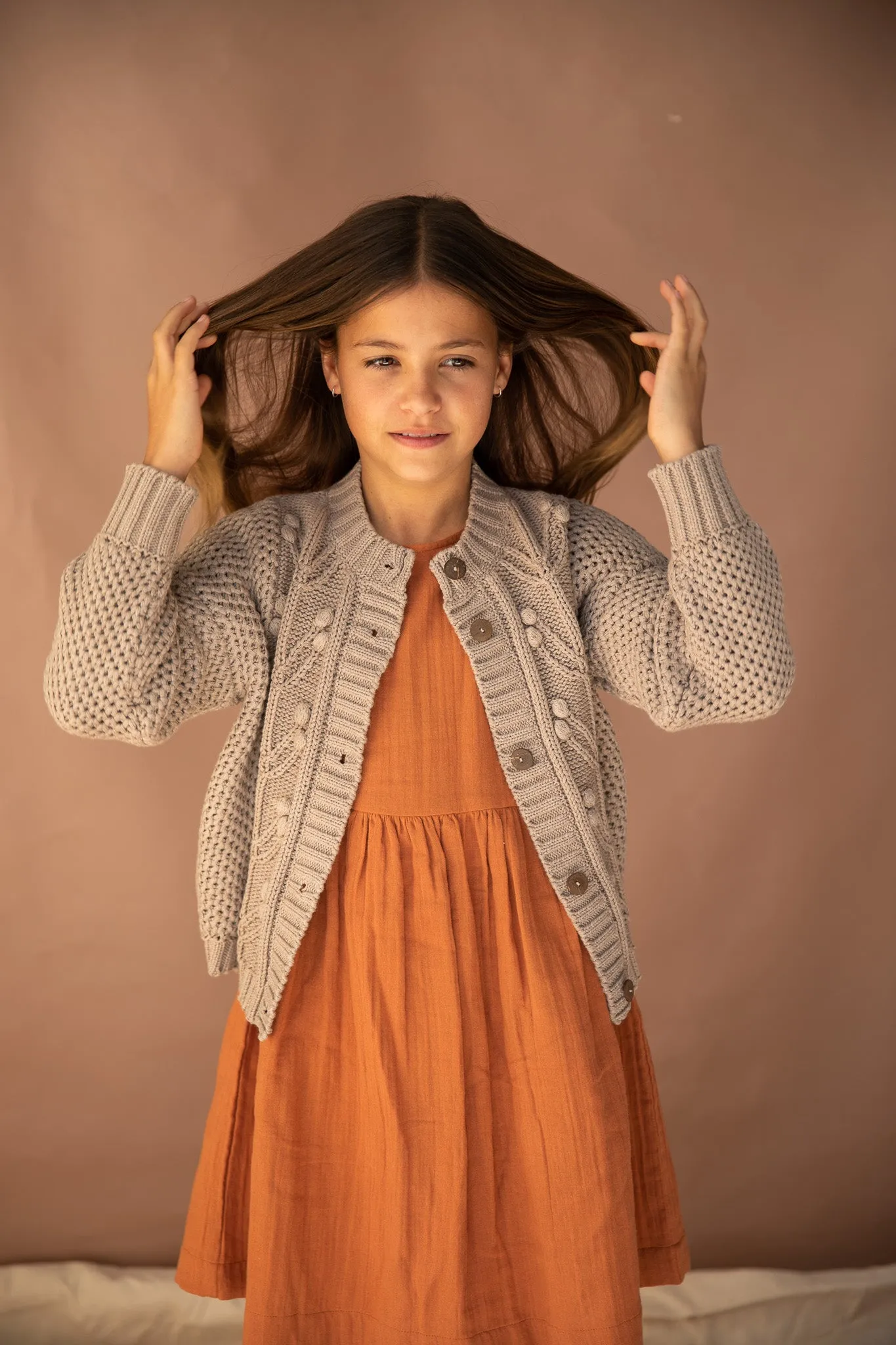 Ivy Knitted Cardigan - Gumnut