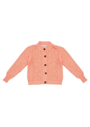 Ivy Knitted Cardigan - Salmon