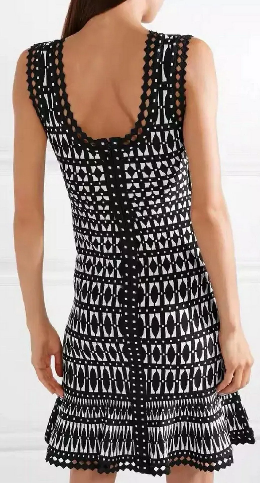 Jacquard Knit Mini Dress
