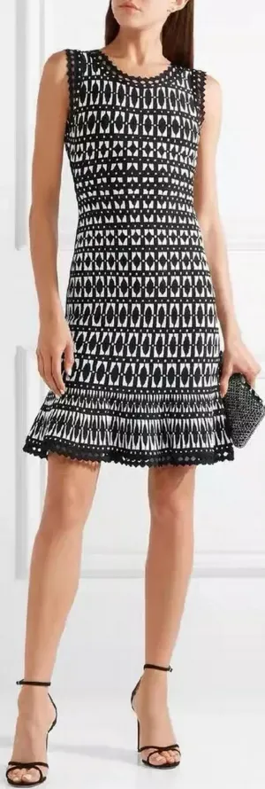 Jacquard Knit Mini Dress