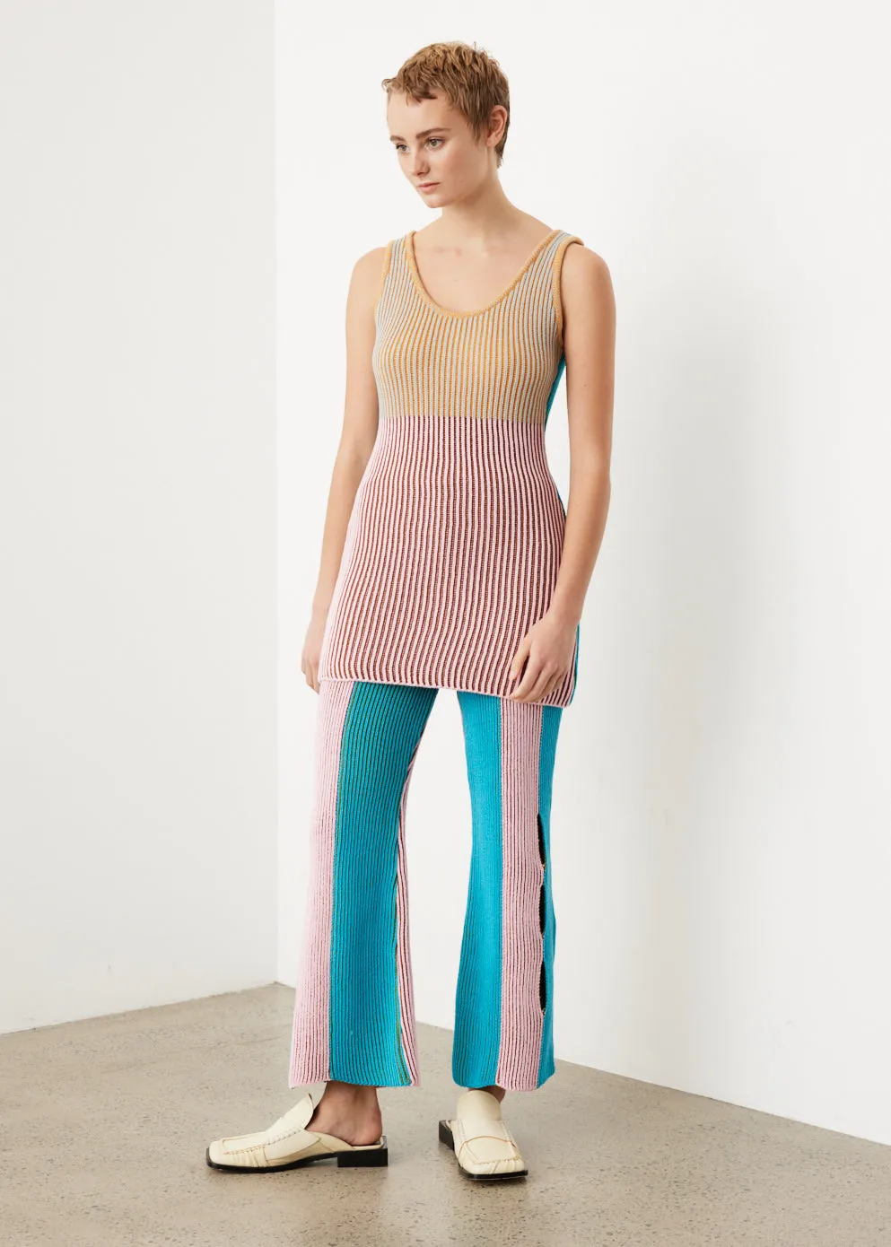 Kaia Colour Block Knit Mini Dress