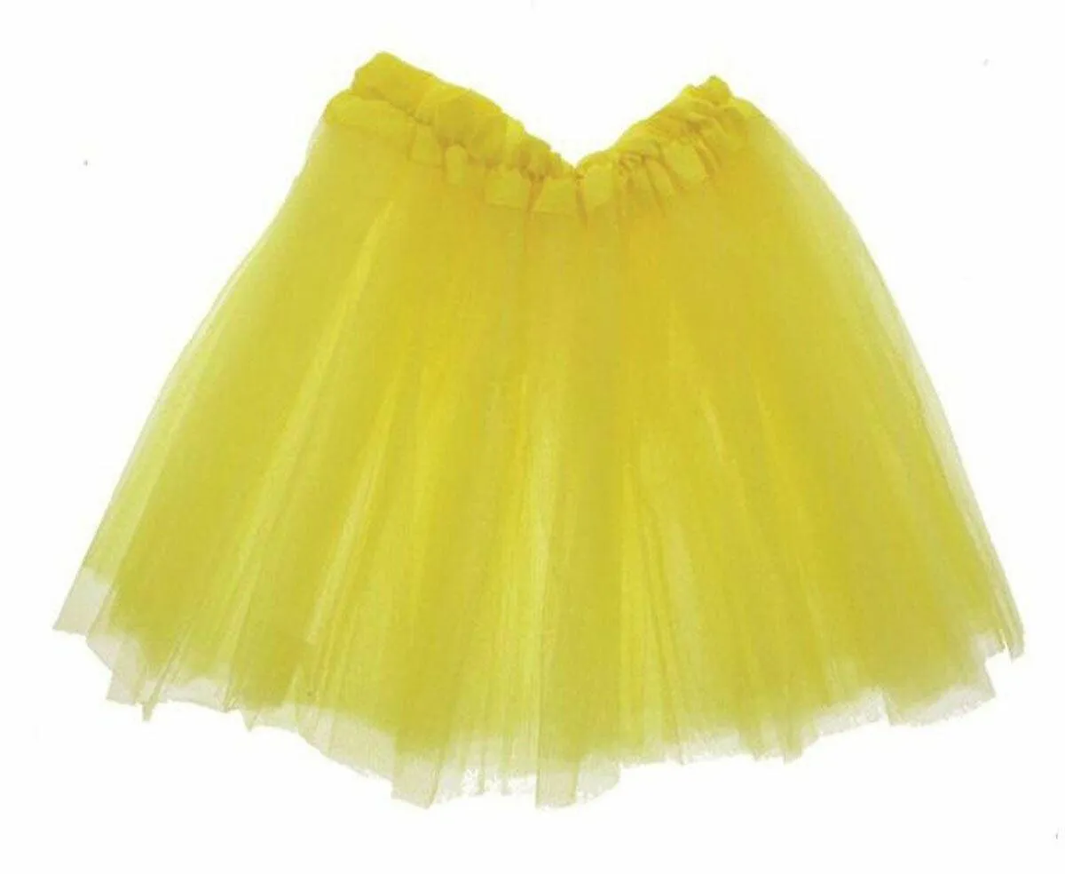 Ladies Girls 2 Layered Tutu Net Skirt with Satin Band 1980’s Party Fancy Dress