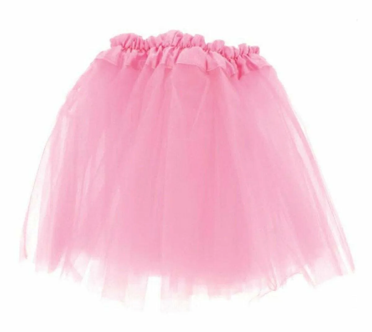Ladies Girls 2 Layered Tutu Net Skirt with Satin Band 1980’s Party Fancy Dress