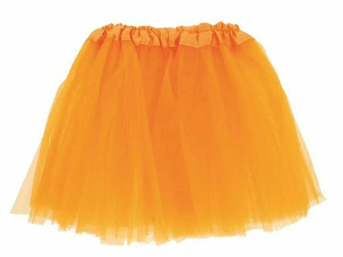 Ladies Girls 2 Layered Tutu Net Skirt with Satin Band 1980’s Party Fancy Dress
