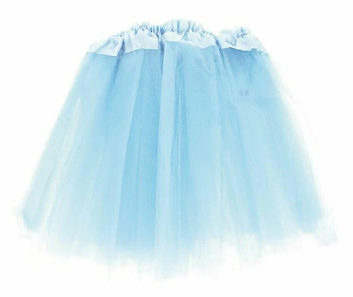 Ladies Girls 2 Layered Tutu Net Skirt with Satin Band 1980’s Party Fancy Dress