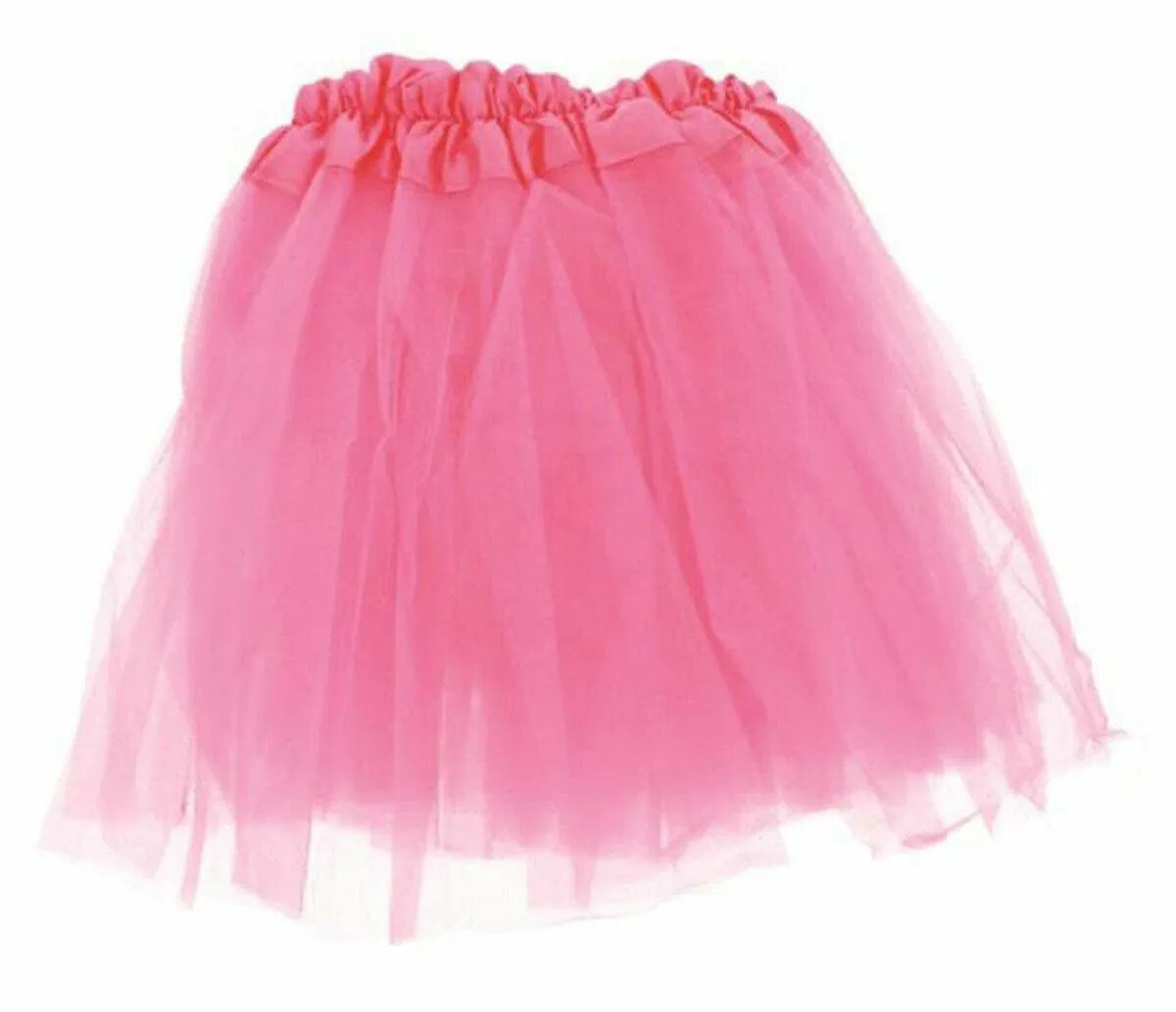 Ladies Girls 2 Layered Tutu Net Skirt with Satin Band 1980’s Party Fancy Dress