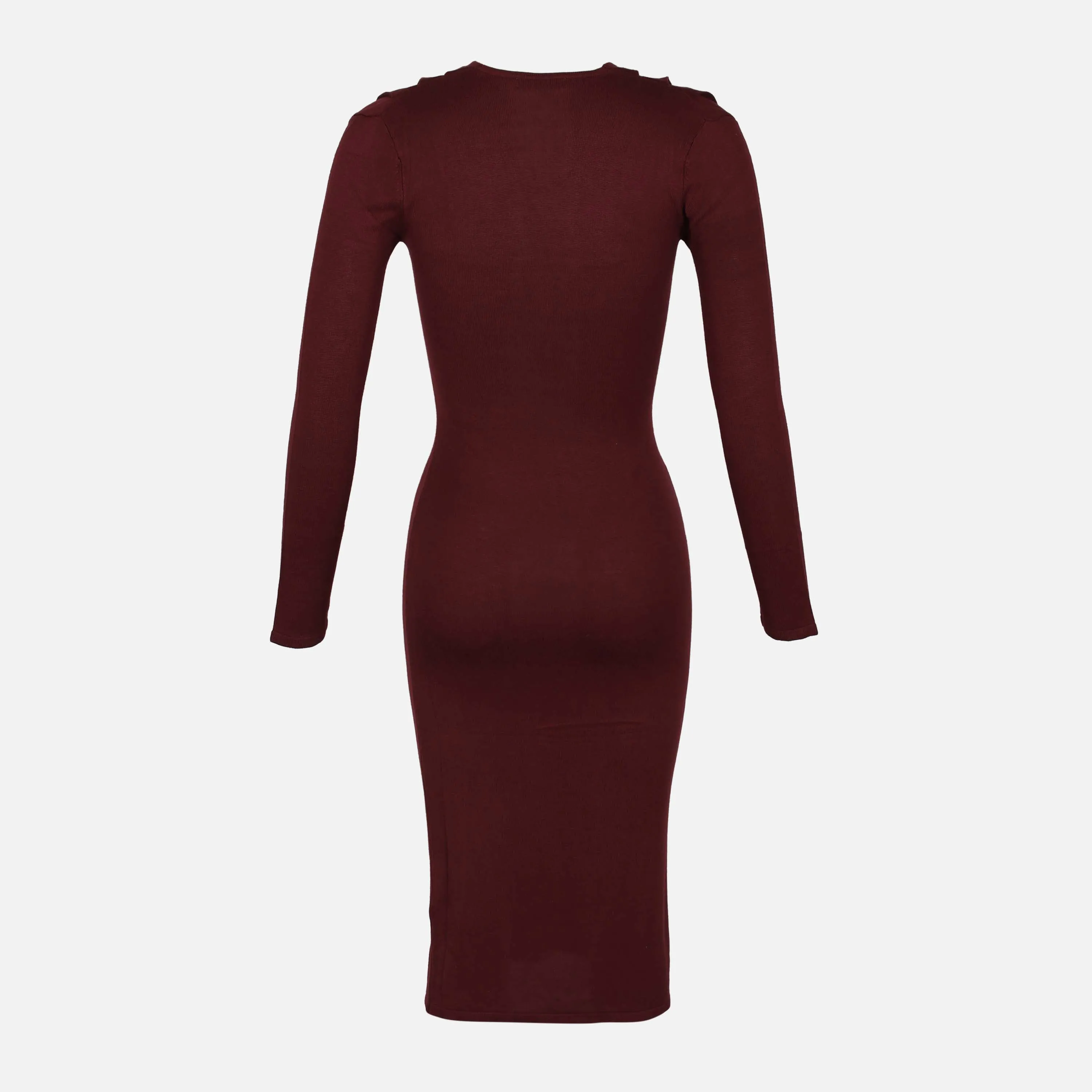 LADIES KNIT DRESS V NECK