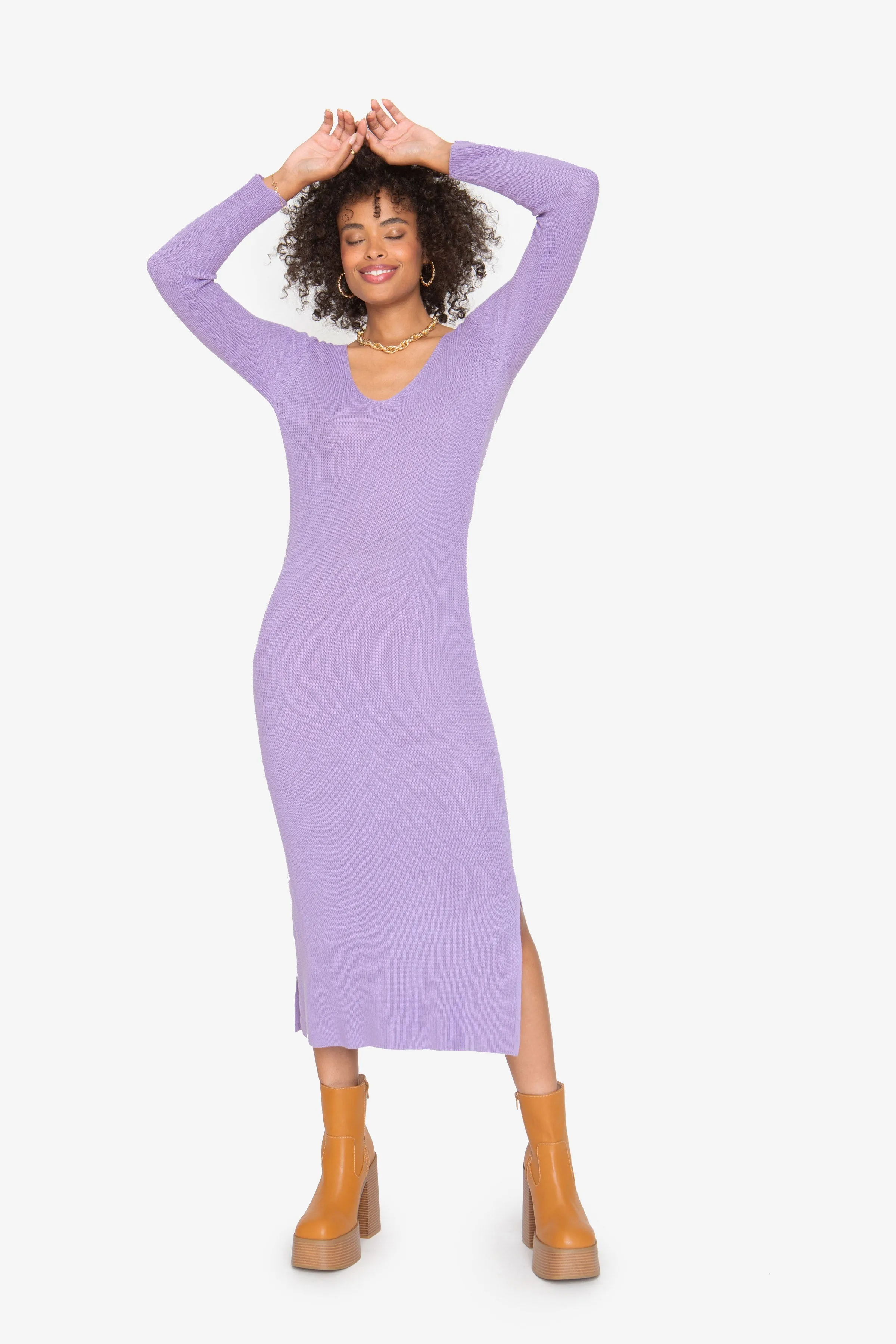 Lila Midi Dress - Periwinkle