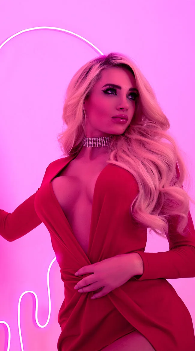 Make A Move Plunging Mini Dress