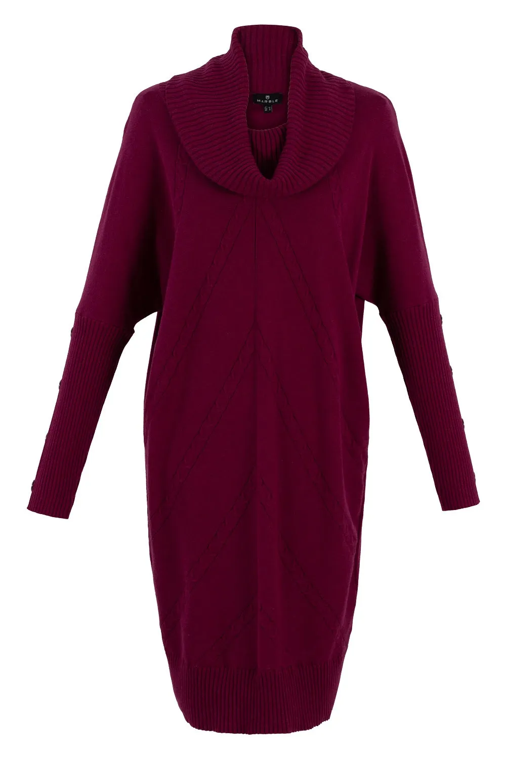 Marble Dress 7184 Burgundy