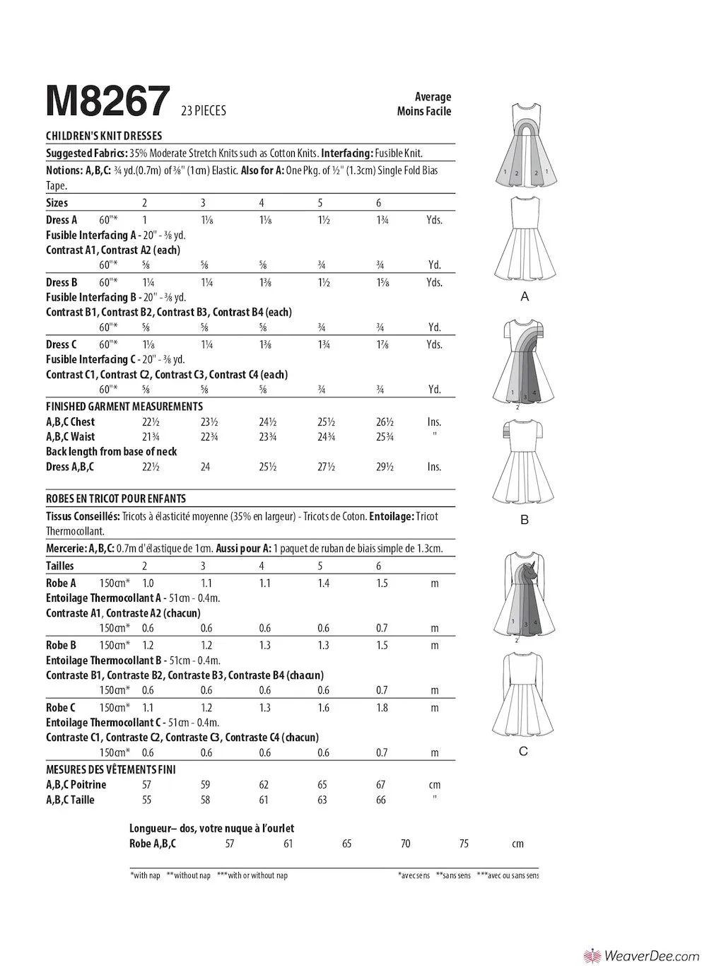 McCall's Pattern M8267 Children's Knit Dresses