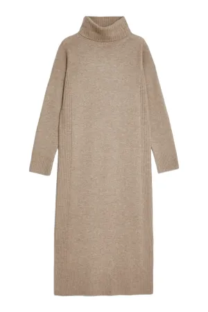 Merino Wool Rich Knitted Dress with Cashmere