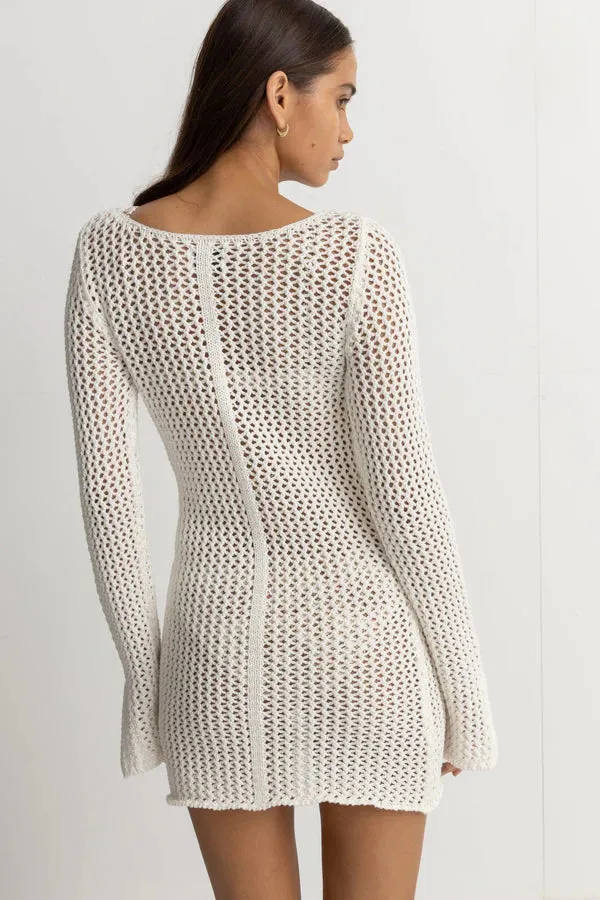 Rhythm Seashell Crotchet Dress Cream