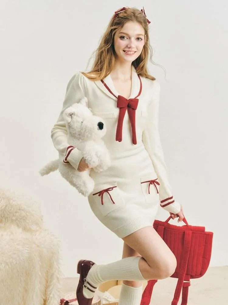 Sailor Knit Dress【s0000004609】