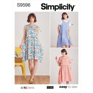 Simplicity Sewing Pattern S9596 Misses' Pullover Dress and Knit Top by Elaine Heigl