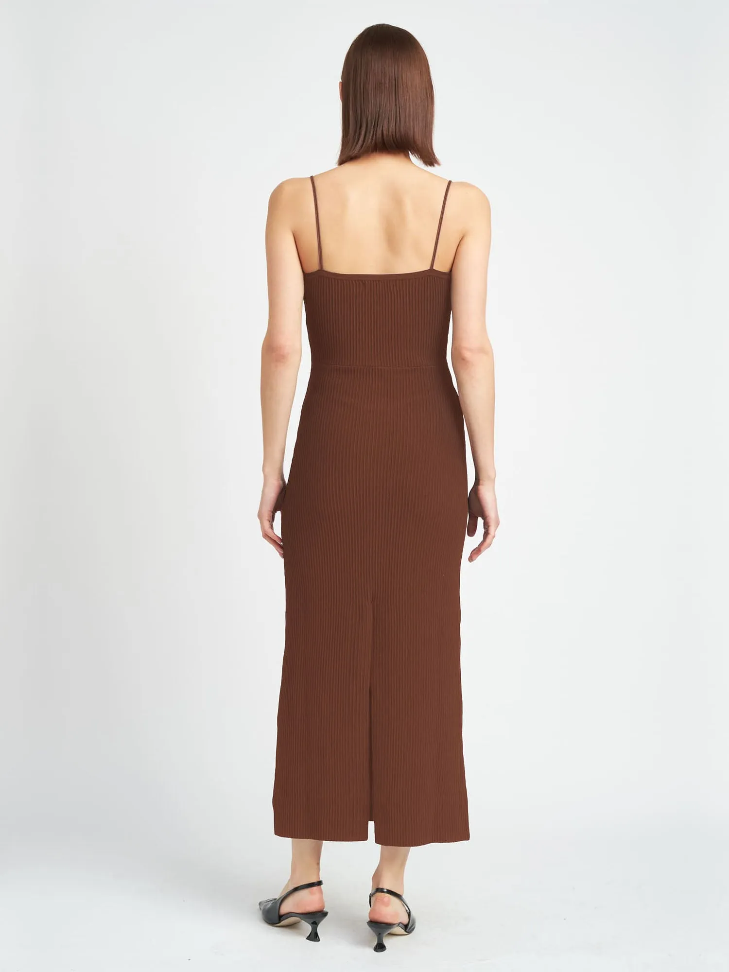 Sleeveless Maxi Rib Knit Dress