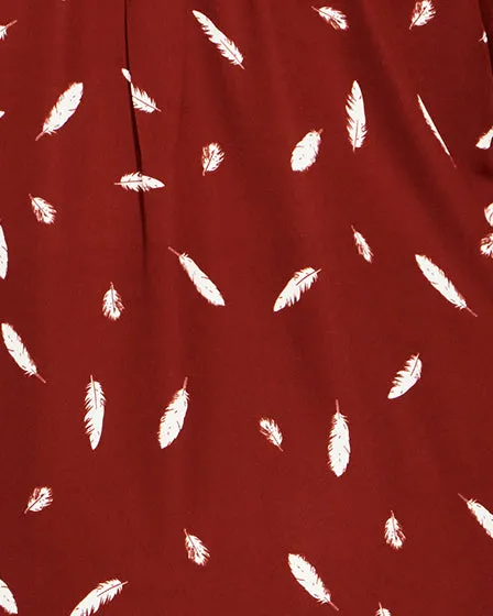 Sloane Eastbrook Print Top | Rust / White
