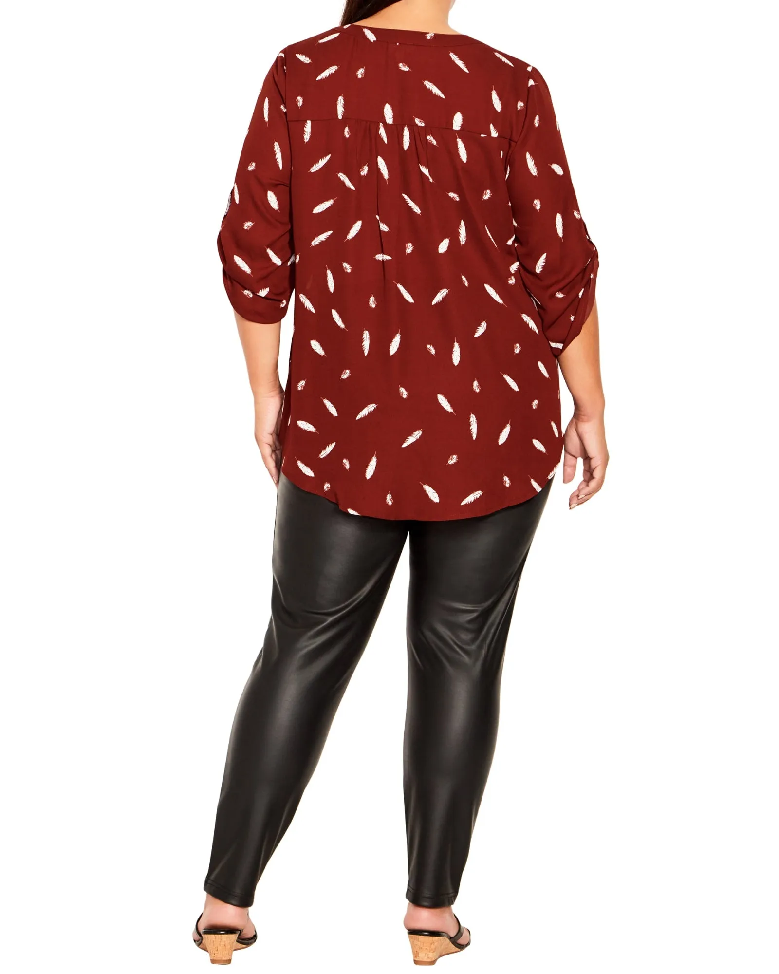 Sloane Eastbrook Print Top | Rust / White