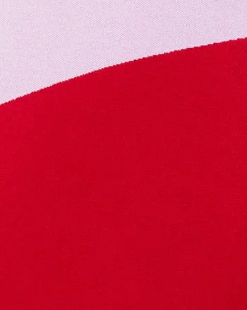 Swirl Knit Midi Dress | Red