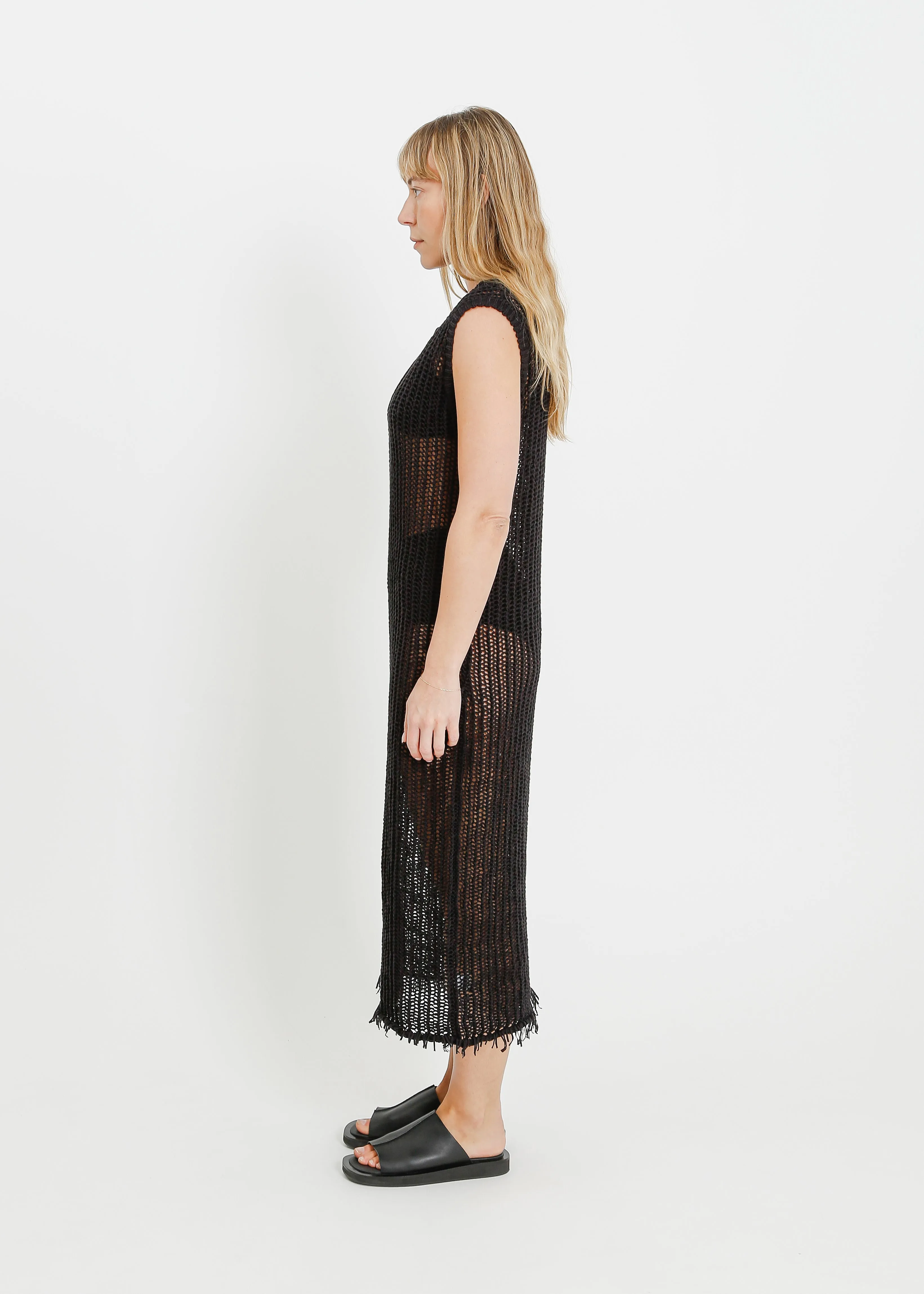 TEGAN KNIT DRESS / BLACK