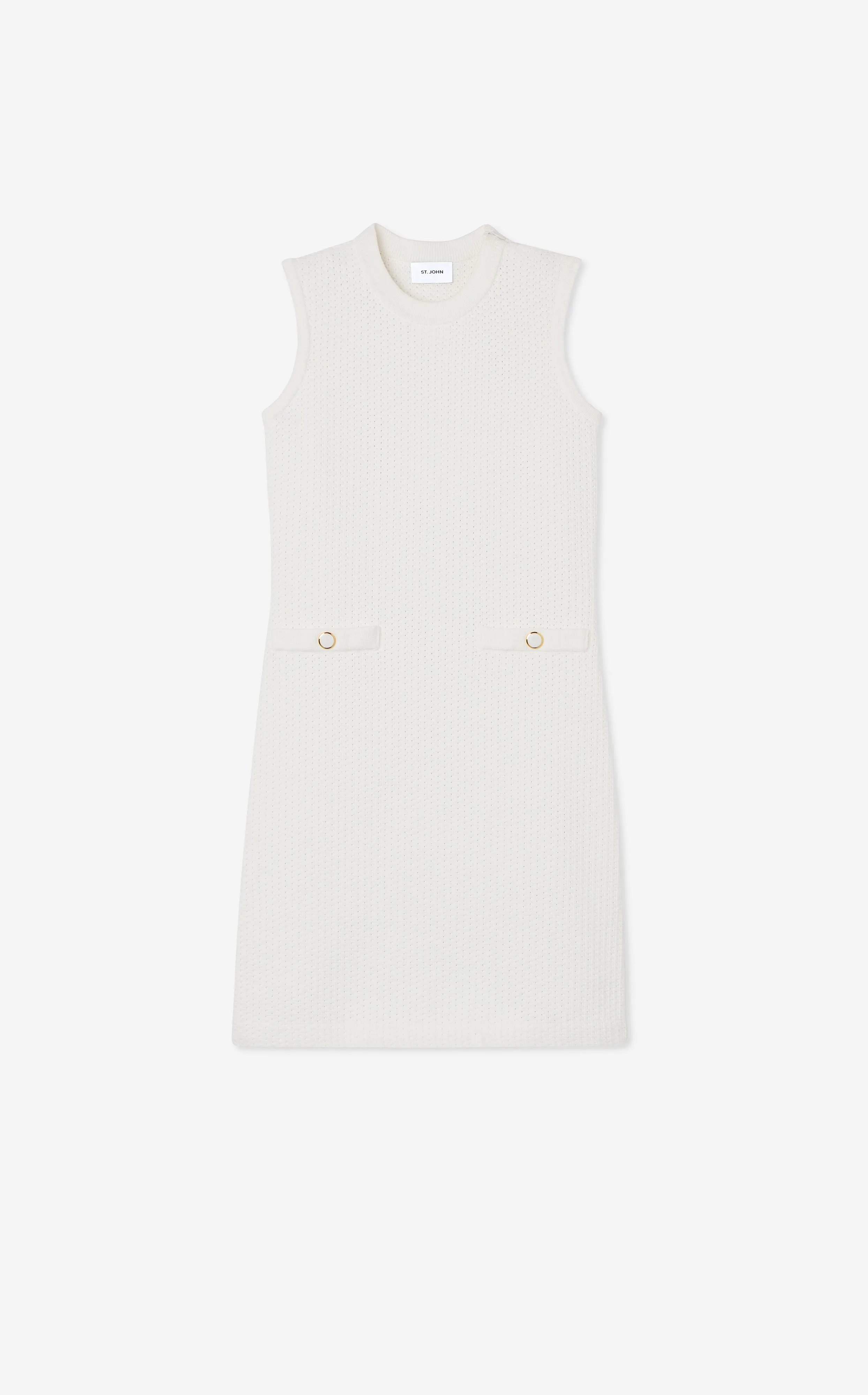 Textured Knit Sleeveless Dress