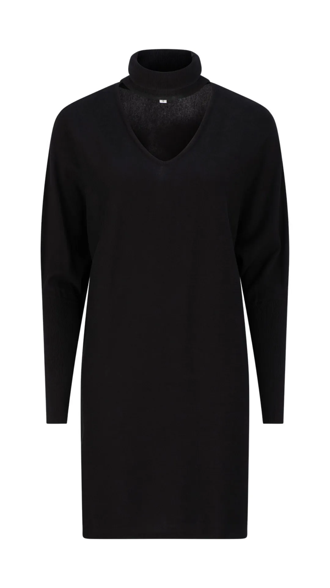Winter Cotton Knit Dress/Top - Black